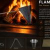 CAMPROD stainless steel flambadou with 5mm mild steel head used over an open wood fire for authentic wood-fired cooking.